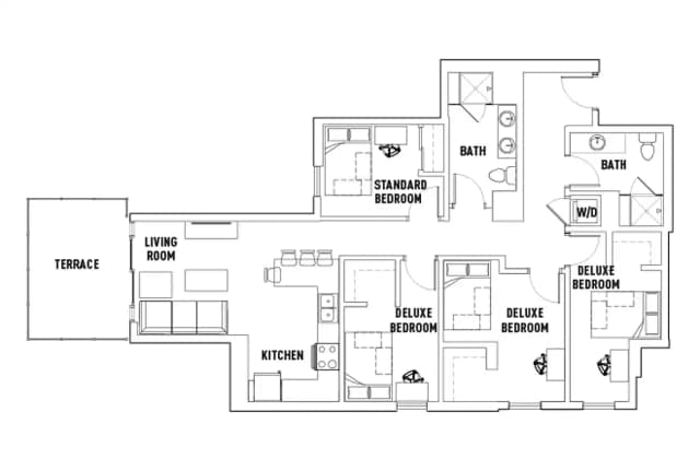 Room in 4 Bed - 2 Bath D main photo