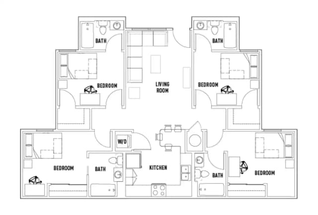 Room in 4 Bed - 4 Bath main photo