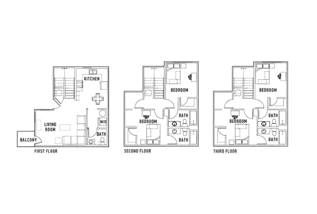Room in 4 Bed - 4.5 Bath Townhome Corner main photo
