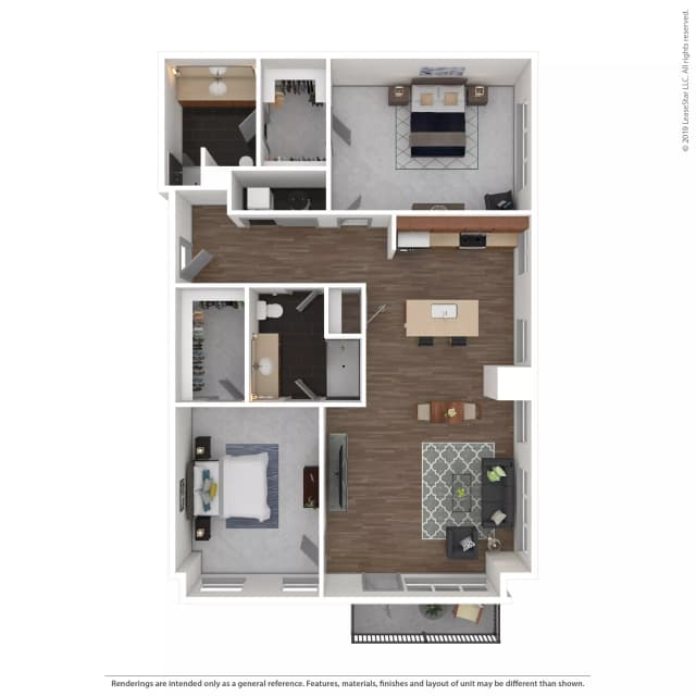 Res #205 - 2 Bed 2 Bath main photo