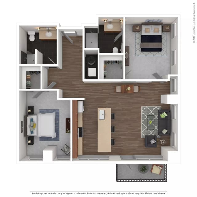 Res #201 - 2 Bed 2 Bath main photo