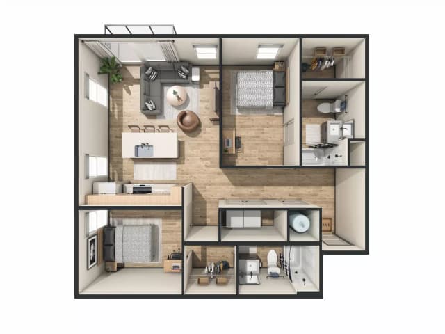 Room in 2 bedroom 2 Bathroom | B7 main photo