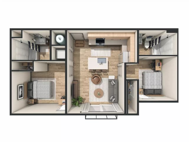 Room in 2 bedroom 2 Bathroom | B3 main photo