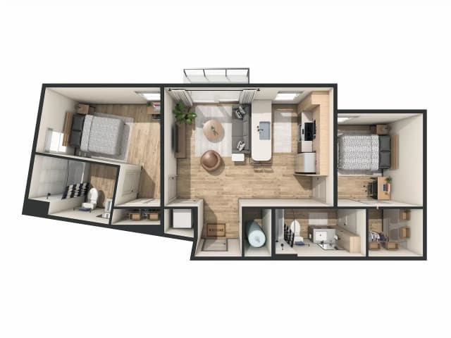 Room in 2 bedroom 2 Bathroom | B6 main photo