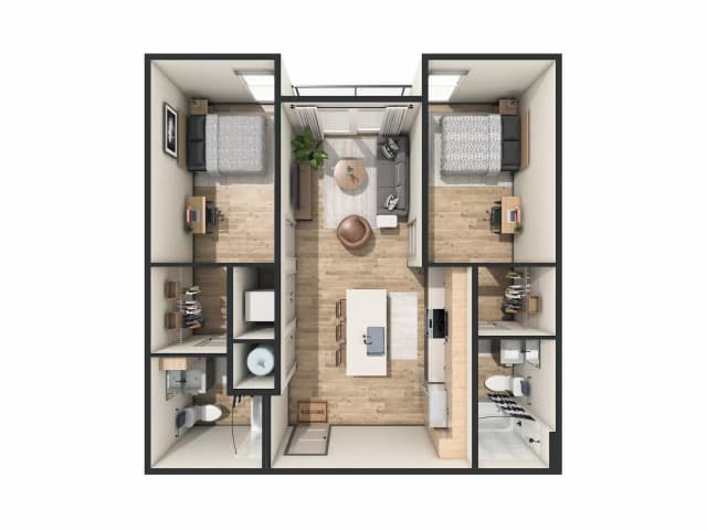 Room in 2 Bedroom 2 Bathroom | B1 main photo