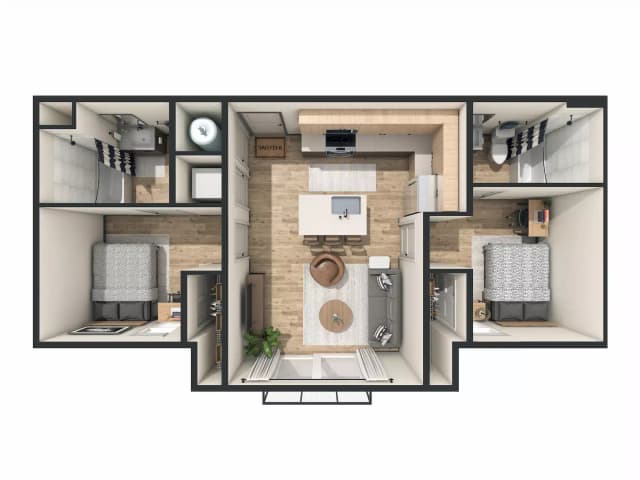 Room in 2 bedroom 2 Bathroom | B4 main photo