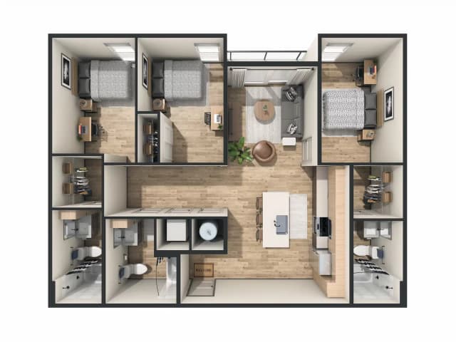 Room in 3 bedroom 3 Bathroom | C1 main photo