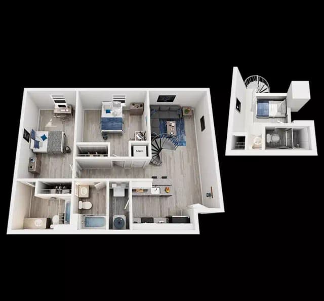 Private Room-Loft (2 Bed - 3 Bath) main photo