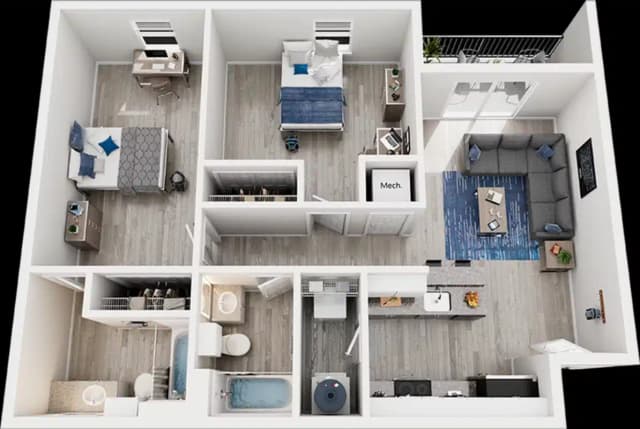 Private Room-Premium (2 Bed - 2 Bath) main photo