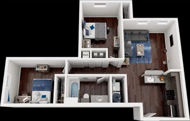 Private Room (2 Bed - 1 Bath) main photo
