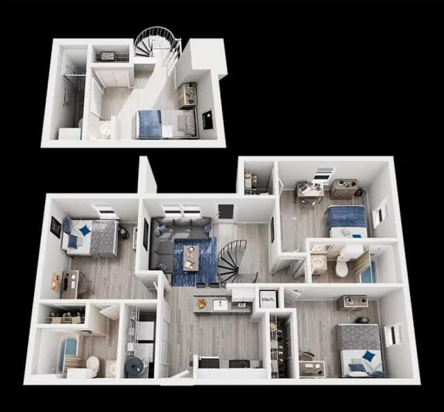Private Room-Loft (3 Bed - 3 Bath) main photo