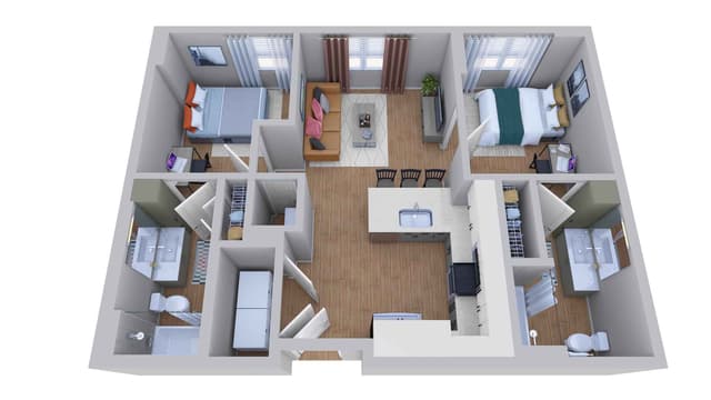 2x2 Deluxe - 2 Bedroom 2 Bathroom main photo