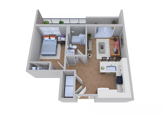 1x1 Deluxe - 1 Bedroom 1 Bathroom main photo