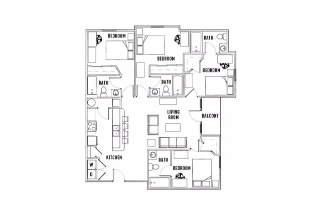 Room in 4 Bed - 4 Bath A main photo