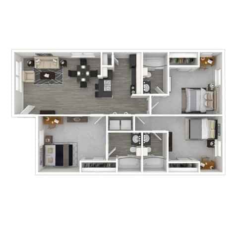 Room in 3 Bedroom 3 Bathroom | 3x3 main photo