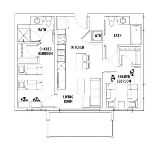 Room in 2 Bed - 2 Bath A Premium Deluxe Shared main photo