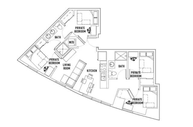 4 Bed - 2 Bath A Private main photo