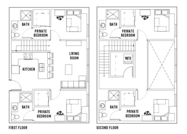 Room in 4 Bed - 4 Bath Townhome main photo