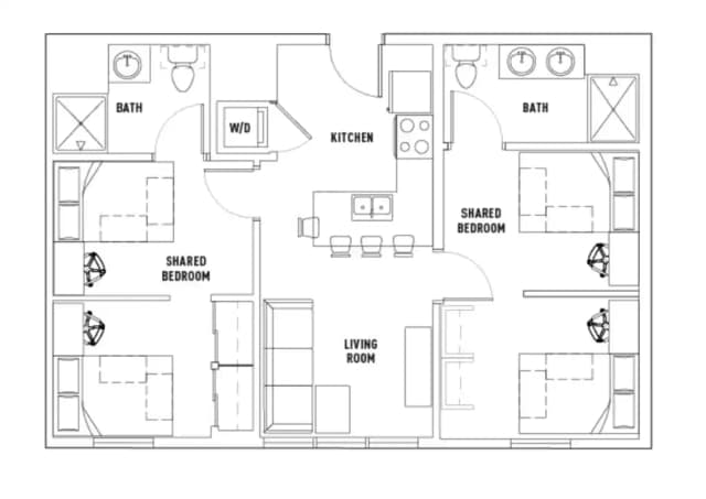 Room in 2 Bed - 2 Bath C Shared main photo