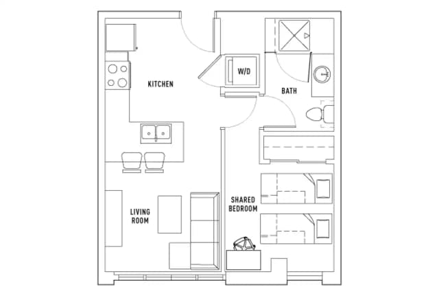 1 Bed - 1 Bath A Shared main photo