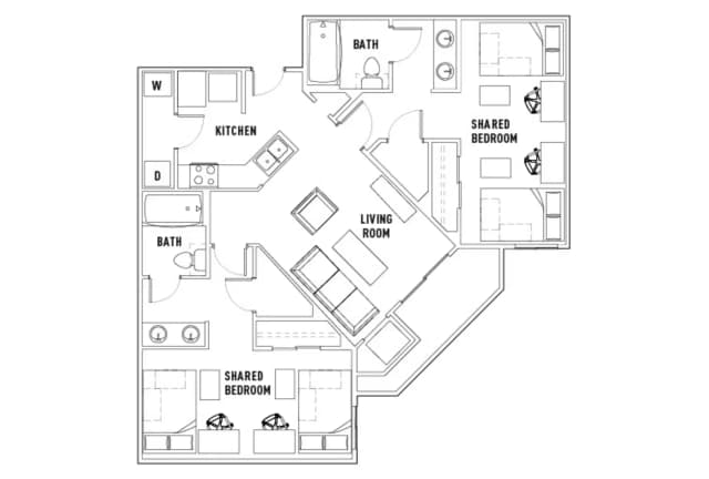 Room in 2 Bed - 2 Bath B Shared main photo