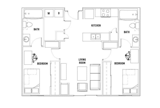Room in 2 Bed - 2 Bath A Private main photo