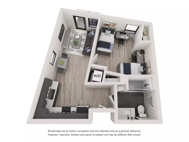 Room in A 1 Bedroom 1 Bathroom | A1 main photo