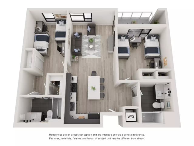 Room in A 2 Bedroom 2 Bathroom | B1 main photo