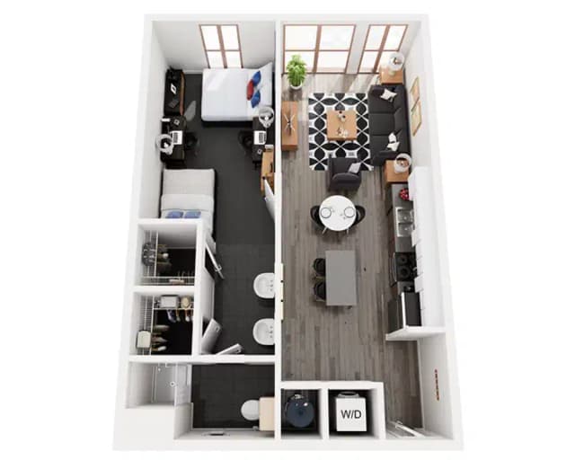 Room in A 1 Bedroom 1 Bathroom | A2 main photo