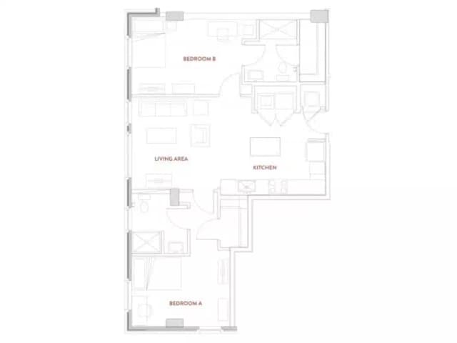 Room in A 2 Bedroom 2 Bathroom | B3 main photo