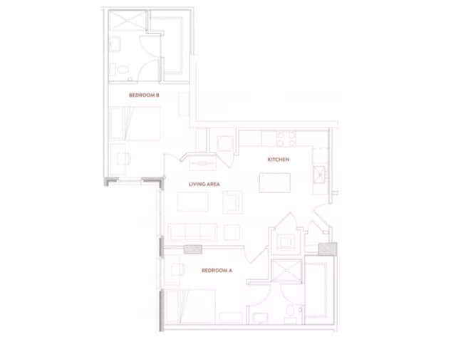 Room in A 2 Bedroom 2 Bathroom | B2 main photo