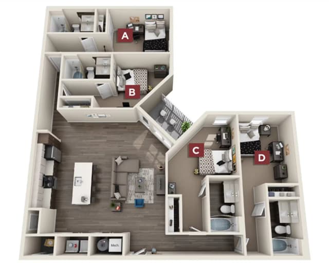 The Elm Room in 4 Bedroom 4 Bathroom main photo