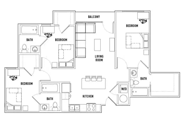 Room in 3 Bed - 3 Bath main photo
