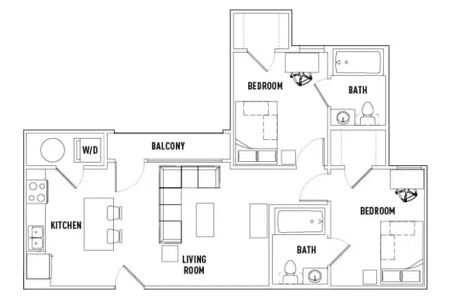 Room in 2 Bed - 2 Bath main photo