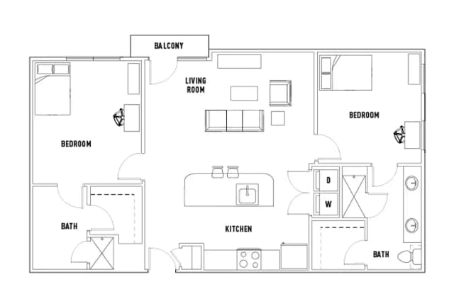 Room in Vintage: 2 Bed - 2 Bath C main photo