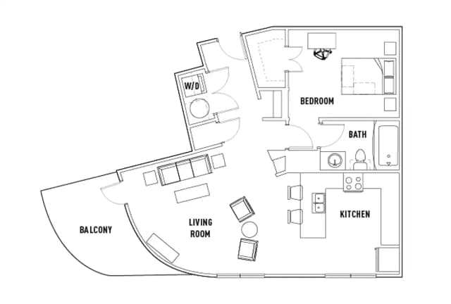 1 Bed - 1 Bath C main photo
