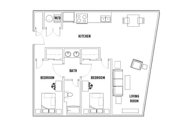 Room in 2 Bed - 1 Bath A main photo