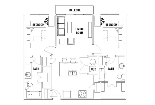 Room in 2 Bed - 2 Bath G main photo