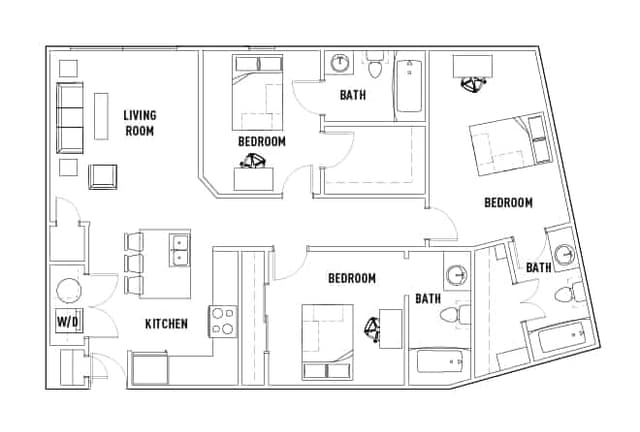 Room in 3 Bed - 3 Bath A main photo
