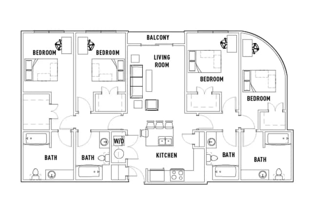 Room in 4 Bed - 4 Bath C main photo