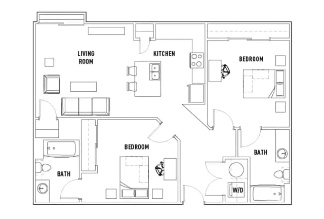 Room in 2 Bed - 2 Bath F main photo