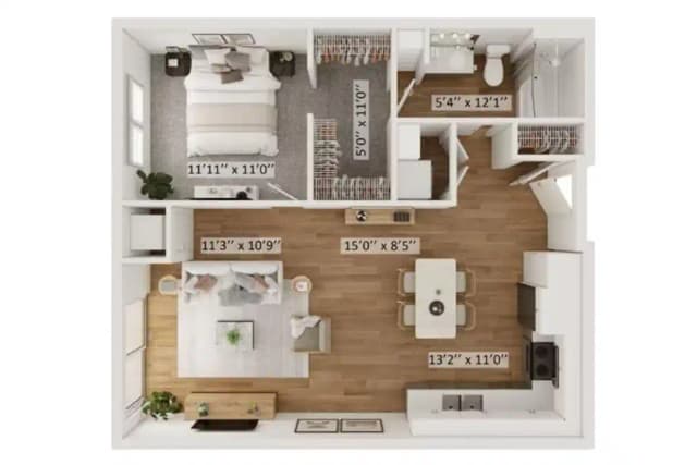 Parker H - 1 Bed 1 Bath main photo