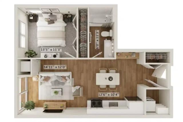 Cedar C - Bed 1 Bath main photo