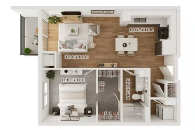 Parker D - 1 Bed 1 Bath main photo