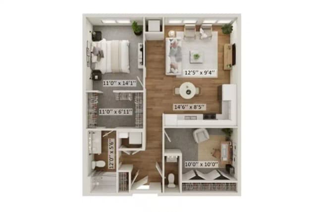 Camelot D With Den - 1 Bed 1.5 Bath main photo