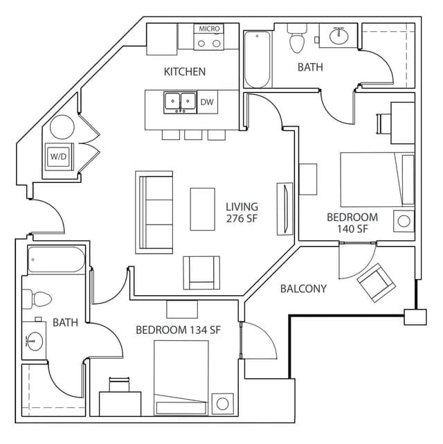 2 Bed 2 Bath main photo