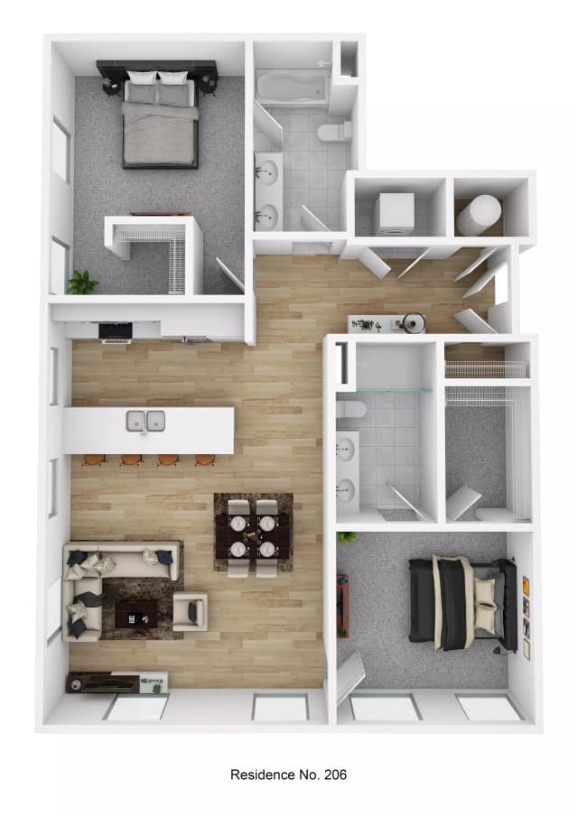 Residence No. 206 - 2 Bed 2 Bath main photo