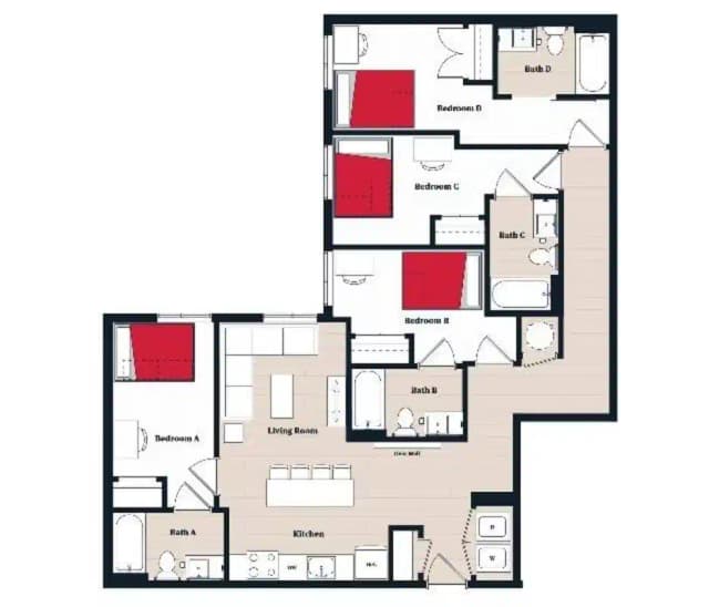 Room in 4 Bedroom 4 Bathroom | D11 main photo