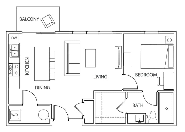 1 Bed 1 Bath main photo