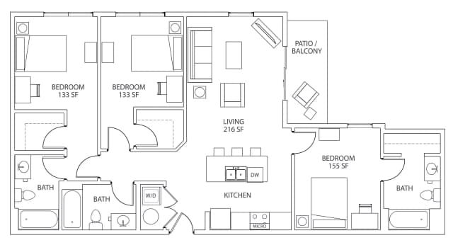 3 Bed 3 Bath main photo